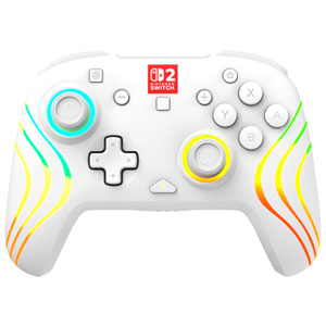 Turtle Beach Afterglow Wave Wireless RGB Gaming Controller for Nintendo Switch/Switch 2 - White