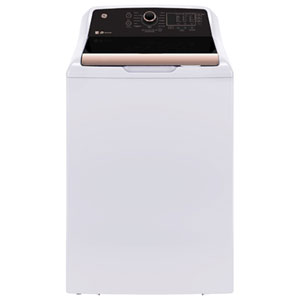 GE 5.3 Cu. Ft. (IEC) Top Load Washer with SaniFresh and Wi-Fi - Energy Star (GTW690BMYWR) - White