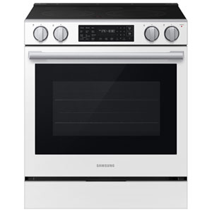 Samsung 30" 6.3 Cu. Ft. True Convention 5-Element Slide-In Electric Range (NSE80H63SWAC) - White