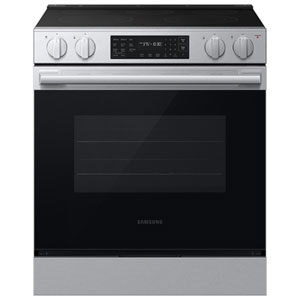 Samsung BESPOKE 30" 6.3 Cu. Ft. Fan Convection Smooth Top Slide-In Electric Range (NSE70H63SRAC) - Stainless Steel