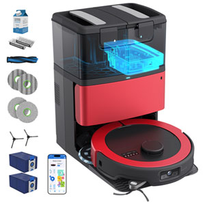 bObsweep Maxim All-in-One WiFi Connected Self-Empty Robot Vacuum & Mop - Imperial Red