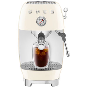 Smeg Manual Espresso Machine with Cold Brew - Cream