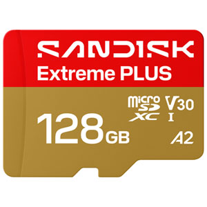 SanDisk Extreme Plus 128GB 250MB/s microSD UHS-I Memory Card