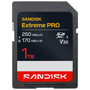 SanDisk Extreme Pro 1TB 250MB/s UHS-I SD Memory Card