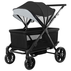 Evenflo OmniCrew 3-in1 Double Stroller Wagon - Licorice Black
