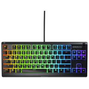 SteelSeries Apex 3 TKL Backlit Mechanical Tactile Ergonomic Gaming