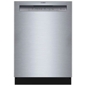 Bosch 300 Series 24" 50dB Smart Front-Control Precision Wash PureDry Overflow Protection Dishwasher with Third Rack (SHE3ADF5N) - SS