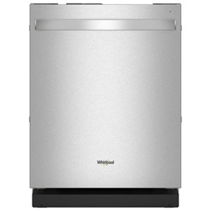 Whirlpool 24" 47dB Front-Control Stainless Steel Tub Dishwasher with Third Rack ENERGY STAR (WDTF5024SZ) - Fingerprint Resistant Stainless Steel