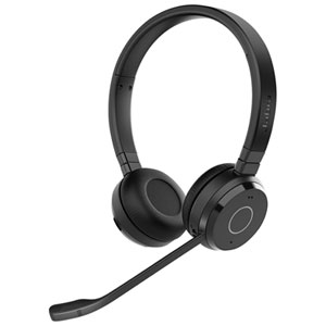 Jabra Evolve 65 TE On-Ear Noise Cancelling Bluetooth Headset with Microphone - Black
