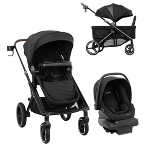 Evenflo Transformer Modular Travel System with LiteMax NXT Infant Car Seat - Black
