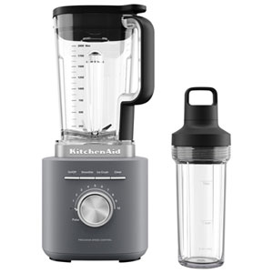 KitchenAid Pure Power 2L 1700-Watt Blender with Personal Blending Jar - Matte Charcoal Grey - Exclusive Retail Partner