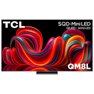 TCL 85" QM8L Series 4K UHD HDR SQD-Mini LED 144Hz Google TV Smart TV (85QM8L) - 2026 - Great for Streaming & Gaming