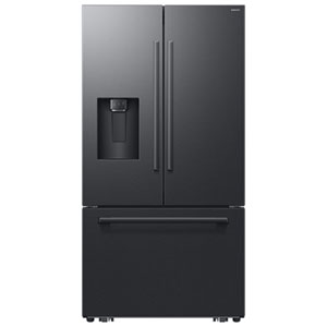 Samsung 36" 29 Cu. Ft. Zero Clearance French Door Refrigerator with Water & Ice Dispenser (RF70H30GEEAA) - Matte Black SS