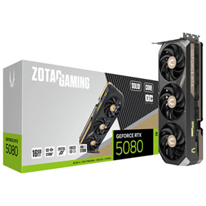ZOTAC Gaming GeForce RTX 5080 Solid Core OC OpenGL 4.6 16GB GDDR7 Video Card