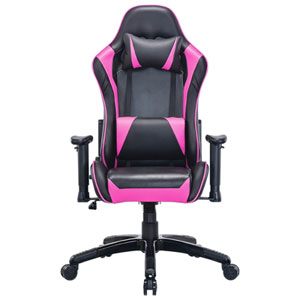 TygerClaw Ergonomic High-Back Faux Leather Gaming Chair - Pink