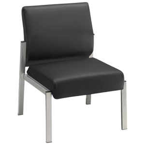 TygerClaw Ergonomic Low-Back Faux Leather Guest Office Chair - Black