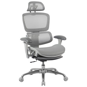 TygerClaw Ergonomic High-Back Mesh Executive Chair - Grey