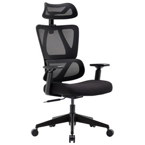 TygerClaw Premium Ergonomic High-Back Mesh Executive Chair - Black