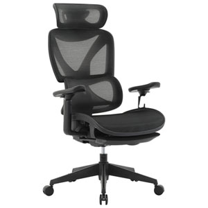 TygerClaw Luxury Ergonomic High-Back Mesh Executive Chair - Black