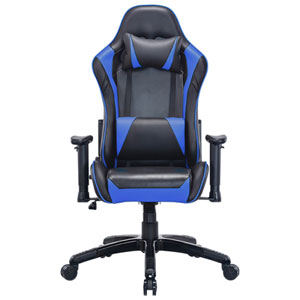 TygerClaw Ergonomic High-Back Faux Leather Gaming Chair - Blue
