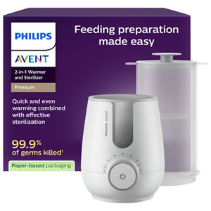 Philips Avent Premium 2-in-1 Bottle Warmer & Sterilizer (SCF359/00)