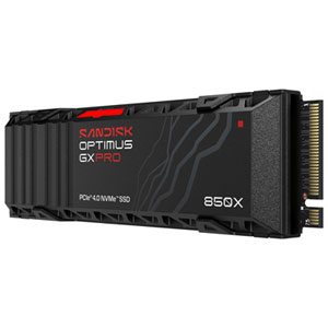 Sandisk Optimus GX PRO 850X 1TB NVMe Internal Solid State Drive with Heatsink (SDSP81100TAH-000E0)