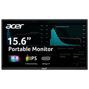 Acer 15.6" FHD 60Hz 6ms GTG IPS LED Moniteur portable (PM161Q JBMIUUX) - noir