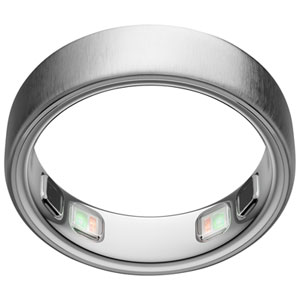 Oura Ring 5 Smart Ring with Health, Sleep & Fitness Tracking - Brushed Silver - Size 13
