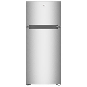 Whirlpool 28" 17.6 Cu. Ft. Top Freezer Refrigerator (WRTX5118TZ) - Fingerprint-Resistant Stainless Finish