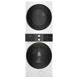 Whirlpool 5.2 Cu. Ft. Electric Washer & 7.4 Cu. Ft. Dryer Laundry Tower (YWEF5727TW) - White