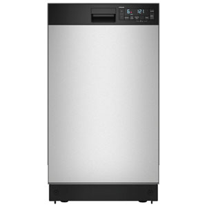 Whirlpool 18" 48dB Front-Control Stainless Steel Tub Dishwasher with Third Rack ENERGY STAR (WDFS5118SS) - Stainless Steel
