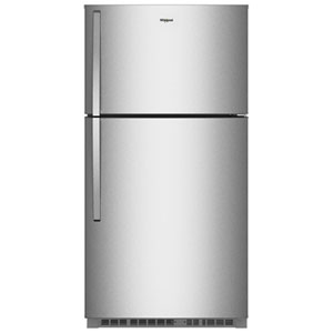 Whirlpool 33" 21.3 Cu. Ft. Top Freezer Refrigerator (WRTX7421TZ) - Fingerprint-Resistant Stainless Finish