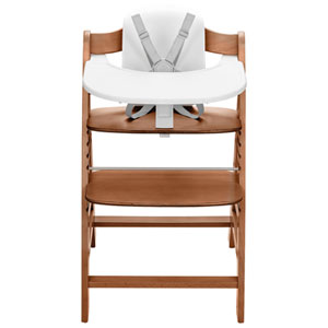 Hauck Alpha+ High Chair with Baby Seat & Tray - Walnut