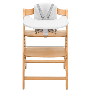 Hauck Alpha+ High Chair with Baby Seat & Tray - Natural