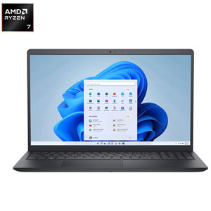Dell 15.6" 120Hz Laptop - AMD Ryzen 7 7730U - 16GB DDR4 - 512GB SSD - Windows 11 Home - Carbon Black