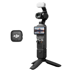 DJI Osmo Pocket 4 3-Axis Stabilized 4K Handheld Camera with DJI Mic 3, Fill Light & Wide-Angle Lens