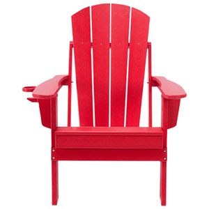 Lake Country Outdoors High-Density Polyethylene Adirondack Chair - Red