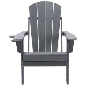Lake Country Outdoors High-Density Polyethylene Adirondack Chair - Grey