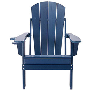Lake Country Outdoors High-Density Polyethylene Adirondack Chair - Blue