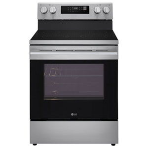 LG 30" 6.3 Cu. Ft. True Convection Freestanding Electric Air Fry Range (LREN6321VE) - Stainless Steel