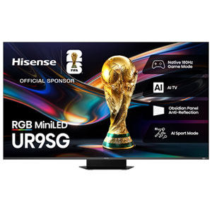 Hisense 75" UR9SG 4K UHD HDR Dolby Vision RGB Mini-LED 180Hz Dolby Atmos Google TV Smart TV (75UR9SG) - 2026 - Great for Movies & Gaming