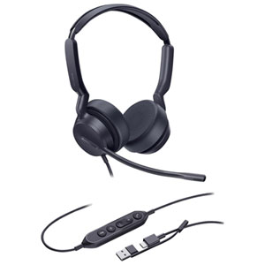 Yealink UH42 Noise Cancellation Wired Headset with Microphone - Black