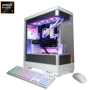 CyberPowerPC Gamer Supreme Gaming PC - White (AMD Ryzen 7 9800X3D/32GB RAM/2TB SSD/Radeon RX 9060 XT/Win11) - En