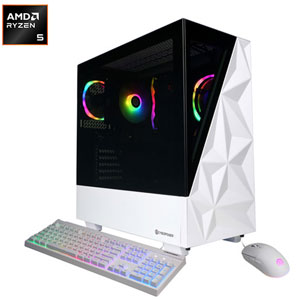 CyberPowerPC Gamer Master Gaming PC -White (AMD Ryzen 5 8400F/16GB RAM/2TB SSD/GeForce RTX 5060/Windows 11) -En