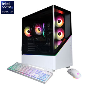 CyberPowerPC Gamer Xtreme Gaming PC - White (Intel Core Ultra 7 265F/16GB RAM/2TB SSD/GeForce RTX 5050/Win11) -En