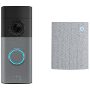 Ring Doorbell (Wired) Wi-Fi Video Doorbell with Chime - Speckled Grey