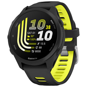 Garmin Forerunner 170 Music 43mm GPS Running Smartwatch - Black / Amp Yellow