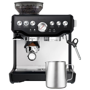 Breville Barista Express Espresso Machine with Frother & Coffee Grinder - Black Truffle