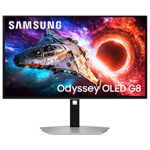 Samsung Odyssey G8 27" 4K Ultra HD 240Hz 0,03 ms GTG OLED G-Sync FreeSync Moniteur de jeux (LS27HG802SNXZA) - argent