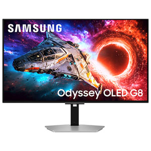 Samsung Odyssey G8 32" 4K Ultra HD 240Hz 0,03 ms GTG OLED G-Sync FreeSync Moniteur de jeux (LS32HG802SNXZA) - argent